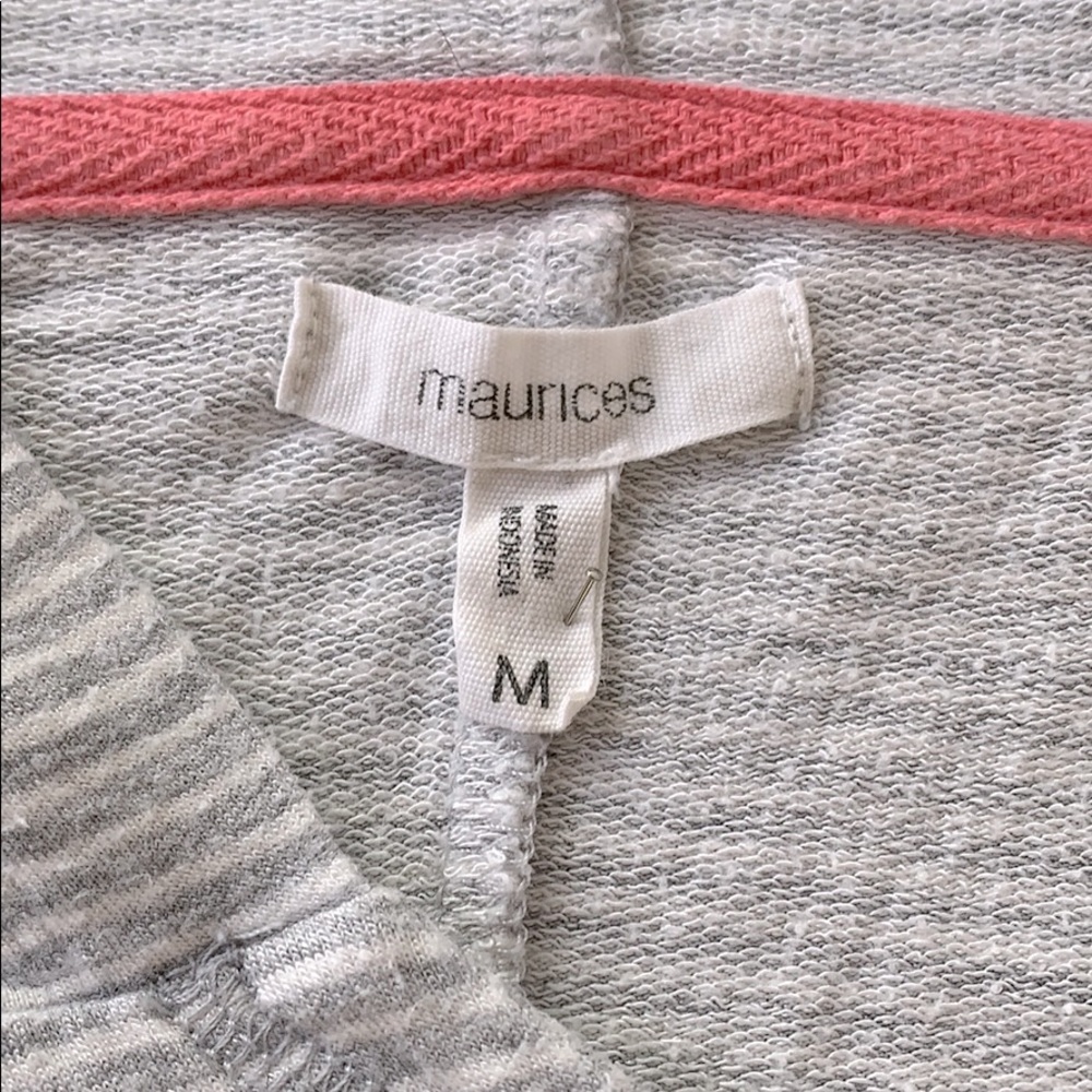 3/4 sleeve hooded vneck pullover (Maurices)